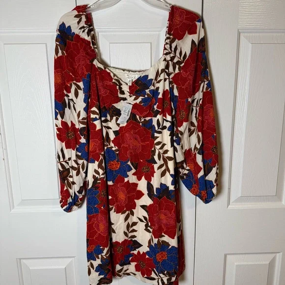 open lace back dress Maurices Floral Midi Dress, Women's Size XL